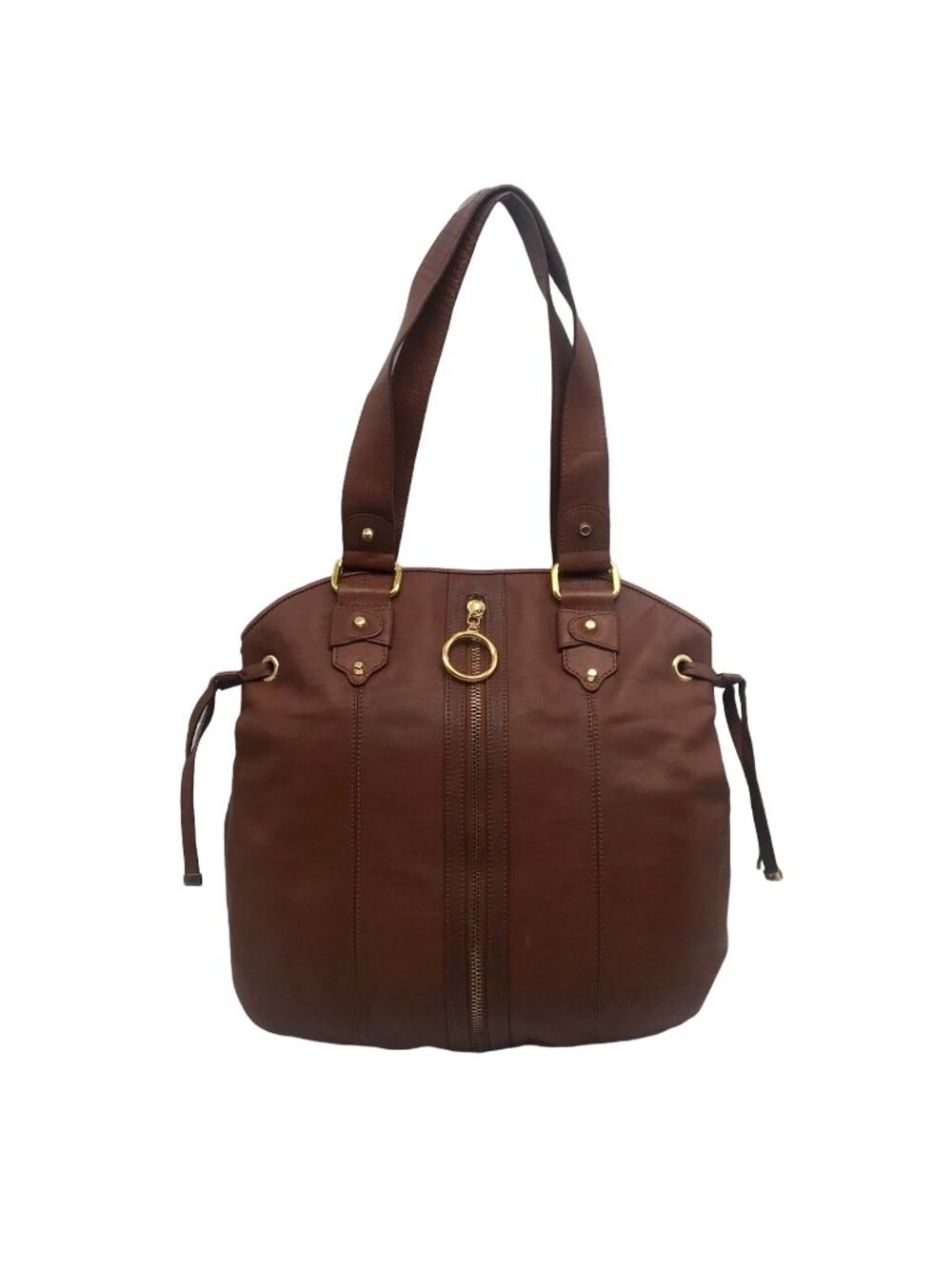 Via Spiga Genuine Brown Leather Tote Bag